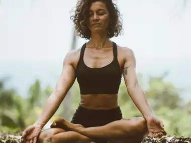 Calm Hatha practice surrounded by nature