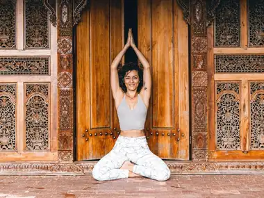 Restorative yoga with supported relaxation